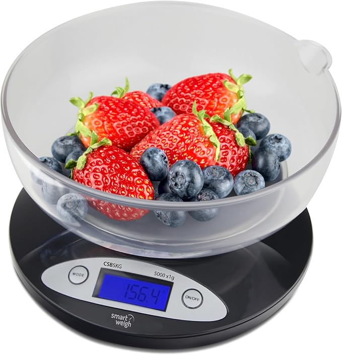 Smart Weigh Digital Scale with Removable Bowl (11 lb)