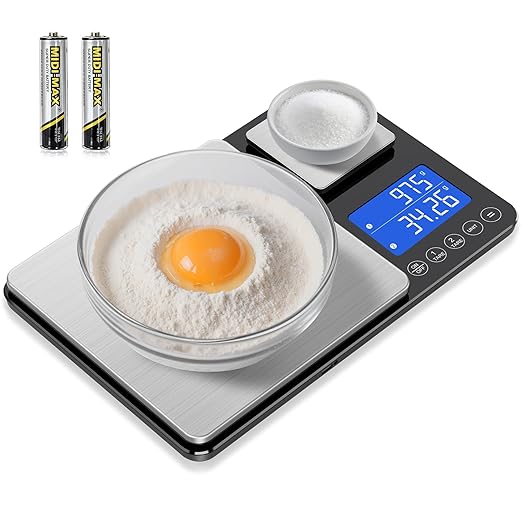 Smart Weigh Dual Platform Digital Kitchen Scale (10 kg High Precision)